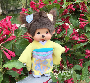 monchhichi 黄色 菊花和服女孩 MCC 蒙奇奇 萌趣趣 日本正版