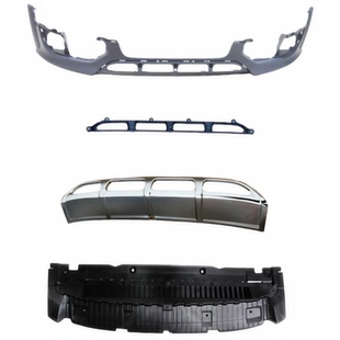 适用于奥迪A4 allroad前保险杠下护板下中网支架前扰流板不锈钢板