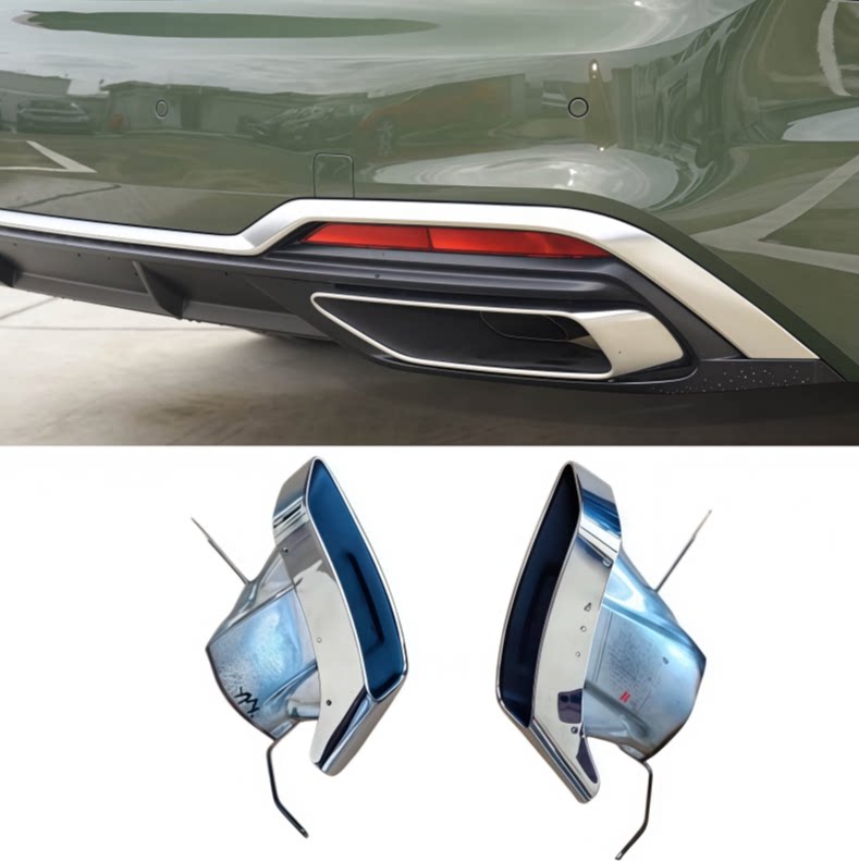 适用于奥迪A4L B9 A5尾喉排气管饰框亮条排气尾管挡板饰21-24款