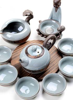 茶具套装特价包邮哥窑功夫茶具