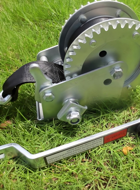 越野手动绞盘手摇器卷扬机织带牵引拖车拖船配件承重900kg2000LBS