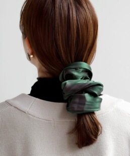 包拼邮 日本代购 ANEMONE 日韩系大号缎面丝滑纯色大肠圈发圈头花