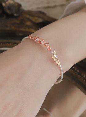 日韩系个性桂花金属手镯