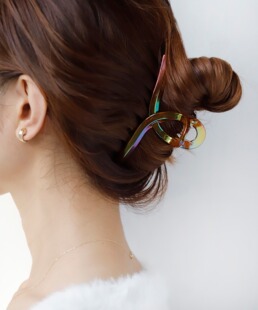 包拼邮 日本代购ANEMONE简约日系高级感发抓夹后脑勺气质发夹头饰