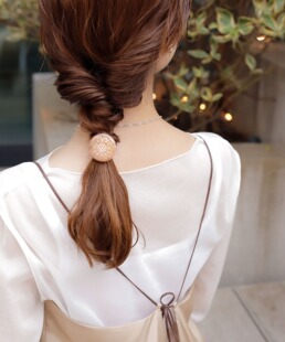 日本代购 ANEMONE 包拼邮日系发圈蕾丝纹大理石板发胶圆形高级感