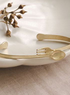 Ayatorie日系小众叉勺子开口手镯