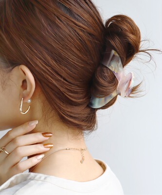 ANEMONE抓夹大理石纹高级鲨鱼夹