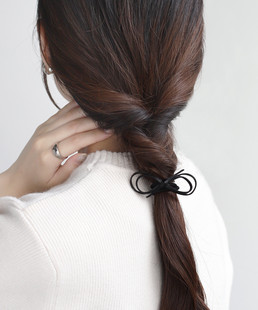 日本代购ANEMONE 缎丝带后脑勺马尾发绳皮筋发饰发圈
