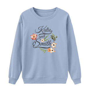 印花上衣潮 休闲宽松长袖 圆领正肩卫衣女2024新款 秋冬纯棉春秋美式