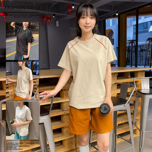 网球服运动套装女夏薄款速干短袖t恤羽毛球骑行服跑步健身一整套