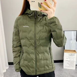 90白鸭绒羽绒服女轻薄显瘦保暖外套户外连帽挡风百搭羽绒衣休闲衣