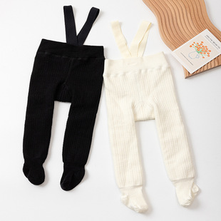 儿童冬季加绒背带打底裤冬季加厚宝宝打底保暖裤男宝女宝连裤袜