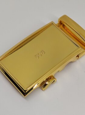 手工DIY粘贴各类标志用的皮带扣头可镶嵌玉石檀木4公分自动腰带扣