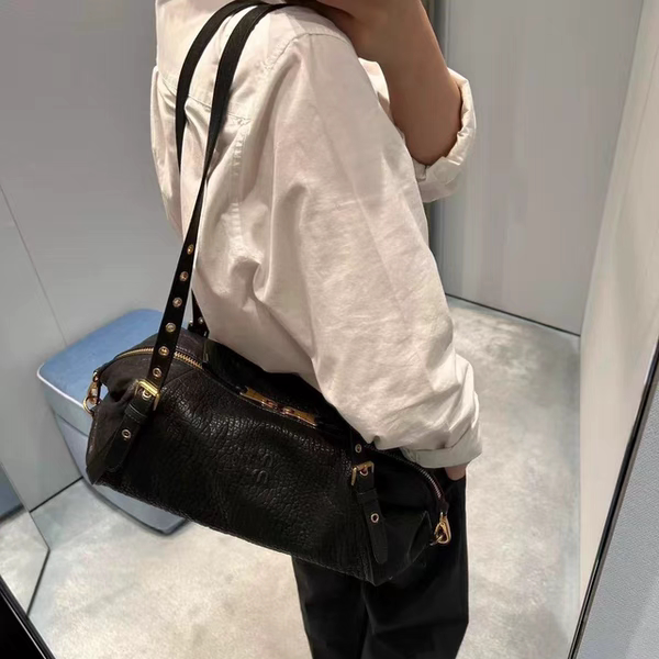 缪家新款张元英同款机车斜挎包