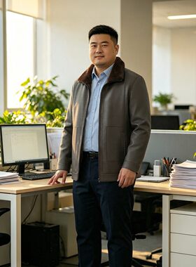 胖爸爸特大码男加厚保暖皮夹克
