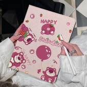 7平板壳9硅胶5书本3迷你4第五六七代适用air2平板包7 9卡通10.2 ipadpro11保护套苹果air6 可爱草莓熊2025款