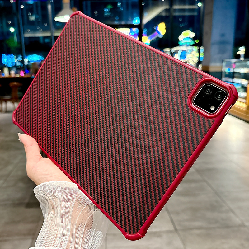 2025新款ipad11保护壳碳纤维纹苹果air7/6/5保护套4简约pro11寸无盖mini6防弯9防摔8第十代个性平板7硬壳适用