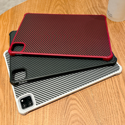 无边框ipad10/11保护壳mini7/6碳纤维纹air4/5磁吸2018款Pro11适用第9十8代防摔7平板套12.9军工防弯硬壳13寸