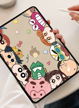 卡通彩绘ipad11平板a16保护壳10代九亚克力789代10.2寸全包Air456透明mini7可爱air2防摔9.7寸防弯iPad6适用5