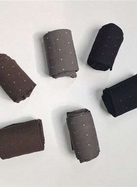 黑色咖啡灰色春秋法式复古天鹅绒波点小圆点点连裤袜丝袜开裆袜子