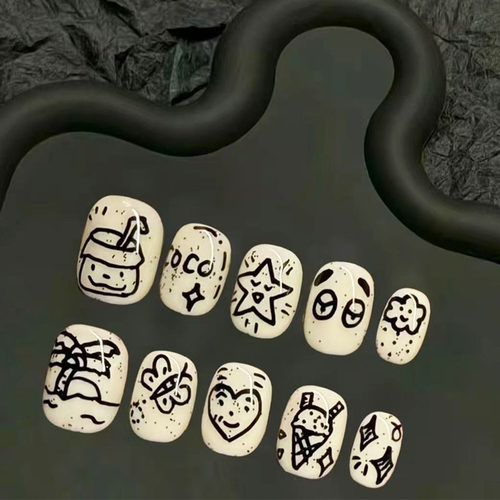 心星萌旅穿戴甲可爱手绘童趣