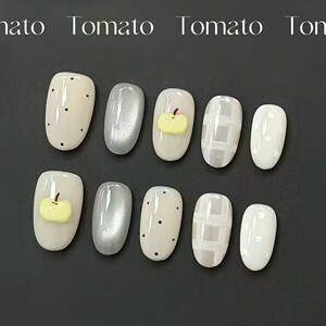 奶雾果星穿戴甲奶油清新风