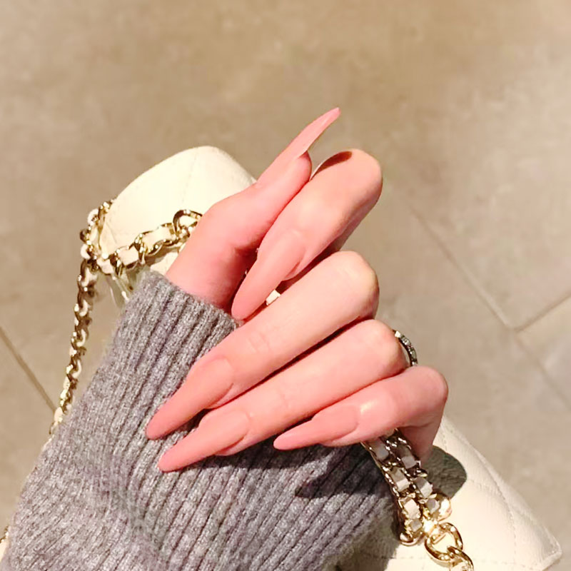 奶茶橘杏仁磨砂穿戴甲