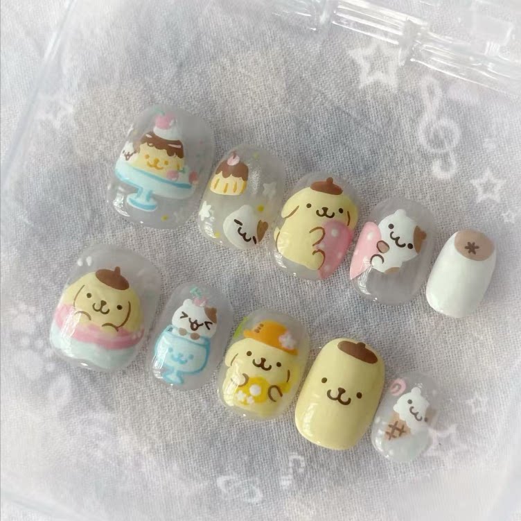 甜品布丁穿戴甲甜妹童趣风
