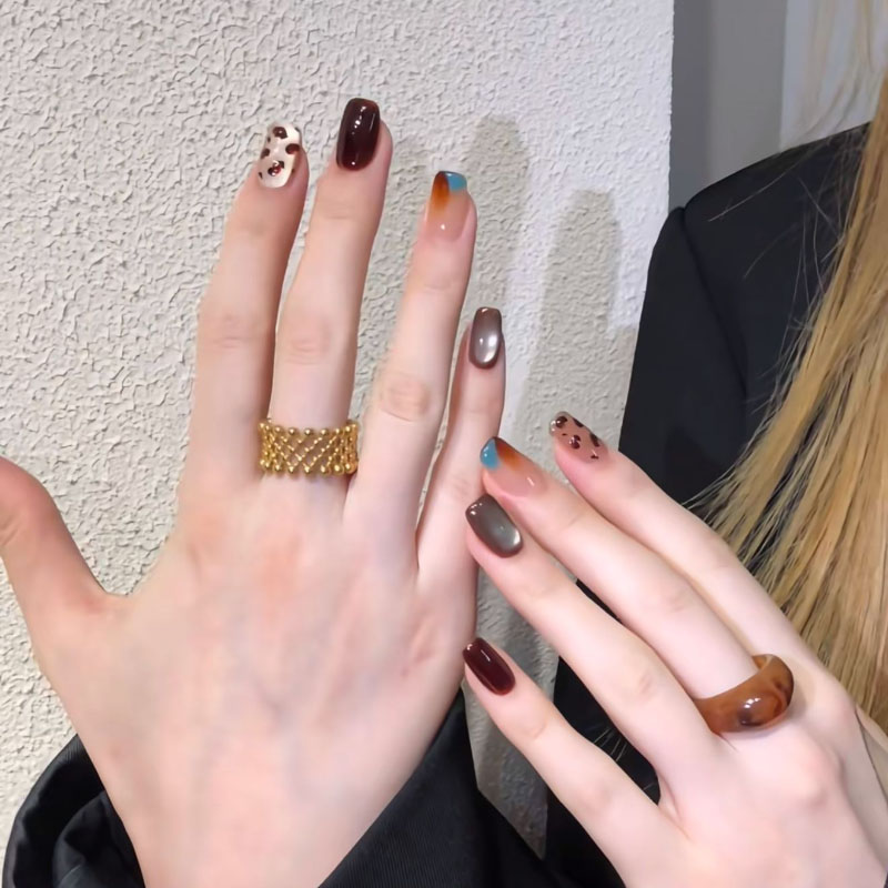 斑斓琥珀豹纹猫眼穿戴甲