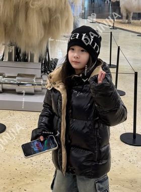 25冬季M经典拼色国标90白鸭绒轻羽绒面包服宽松加厚男女宝羽绒服