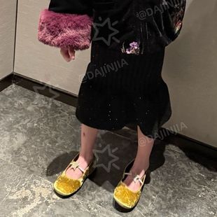 大金家童装26冬季新款淑女风花边黑色女宝宝半身裙鱼尾裙针织裙