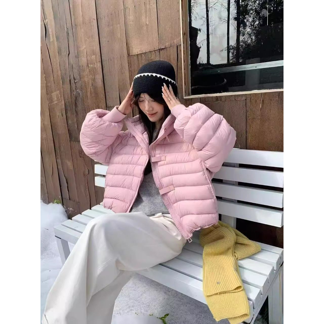 短款立领排骨羽绒服2025冬季新款鸭绒90宽松保暖外套发货泡芙龟背