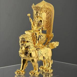 足银999纯银镀金文殊菩萨像佛堂供奉收藏供养师父礼物可定制纯金