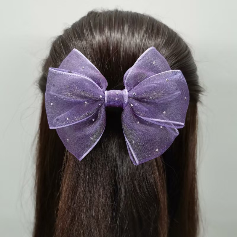 原创设计甜美小众布艺后脑勺顶夹弹簧夹一字夹刘海横夹马尾夹包邮