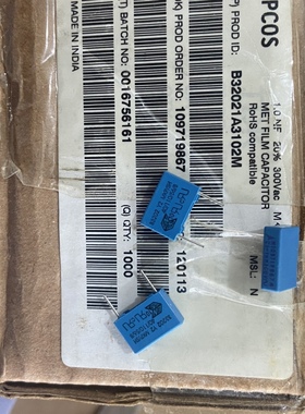 B32021A3102M 西门子 EPCOS 安规电容 Y2 102 300V 脚距10MM