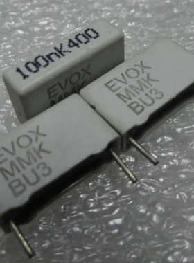薄膜电容EVOX 0.1UF 104 400V 100NK400 脚距15MM