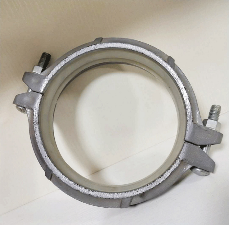 镀锌沟槽钢卡/银灰硅胶卡箍/生活用水给水快装卡套接头/衬塑消防