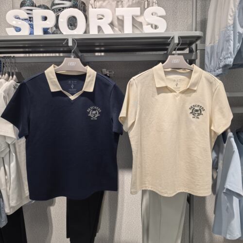 Skechers斯凯奇女士夏季亲肤舒适百搭休闲舒适运动短袖衫L226W035