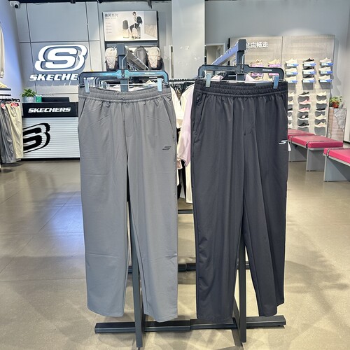 Skechers斯凯奇男子夏季凉感显瘦直筒休闲运动梭织长裤P326M032