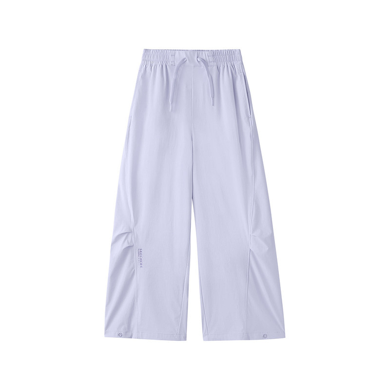 Skechers斯凯奇女孩防泼水宽松长裤亲肤透气柔软梭织长裤P326G004