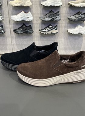 Skechers斯凯奇闪穿鞋男士秋冬加绒保暖缓震轻质休闲健步鞋217008
