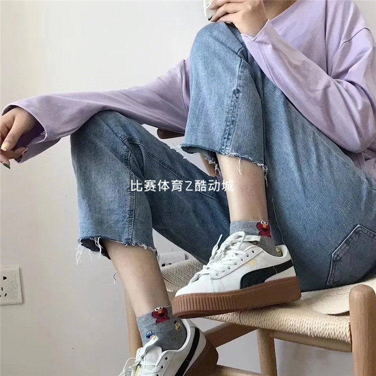 Puma 彪马蕾哈娜ins风黑棕白棕厚底松糕鞋休闲鞋363559 365828