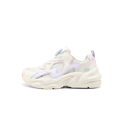 Skechers斯凯奇女孩轻质吸震透气旋钮老爹鞋休闲运动鞋319068L