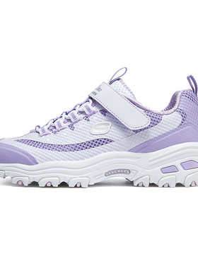 Skechers斯凯奇女大童透气厚底缓震运动休闲魔术贴老爹鞋319003L