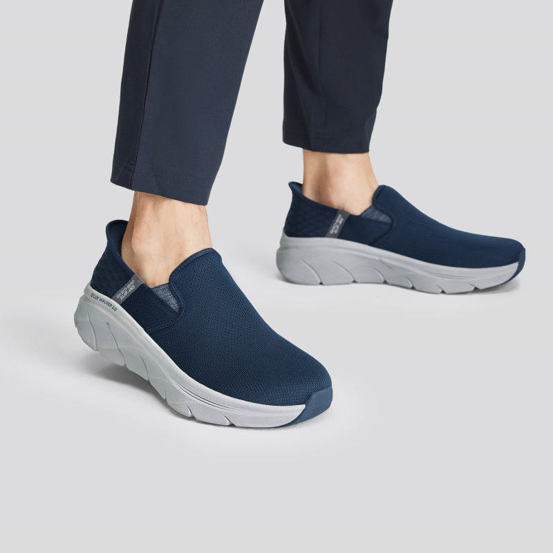 Skechers斯凯奇slip ins闪穿夏季男款一脚蹬舒适轻便健步鞋232463
