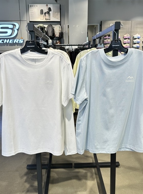Skechers斯凯奇夏季女士百搭亲肤舒适圆领凉感短袖T恤衫P226W188