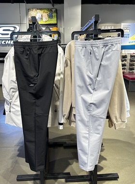 Skechers斯凯奇男士秋冬防泼水纯色简约锥形休闲运动长裤P425M021