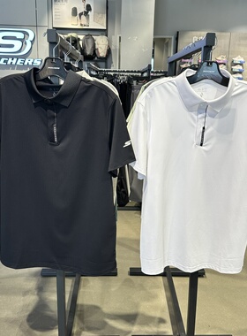 Skechers斯凯奇男士夏季吸湿速干舒弹经典纯色短袖POLO衫P226M091