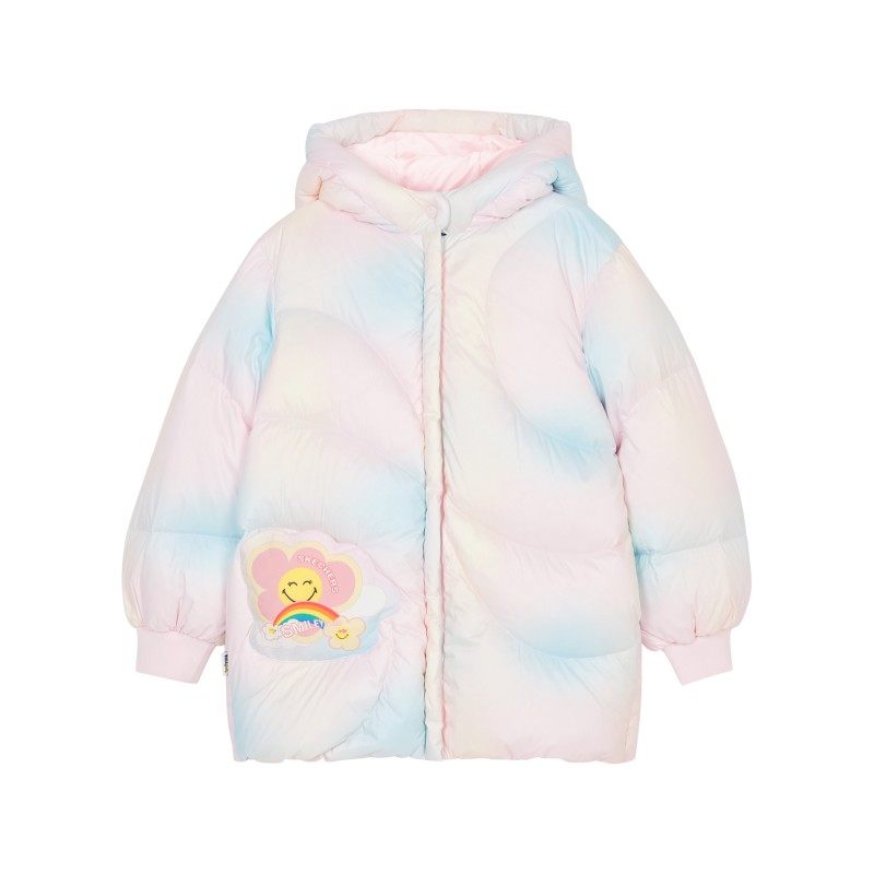 Skechers斯凯奇女童秋冬加厚保暖舒适休闲梭织羽绒服外套L424G092