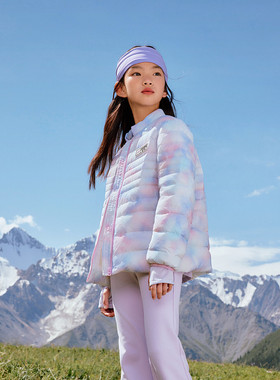 Skechers斯凯奇男女童冬季舒适保暖百搭梭织短款羽绒外套P424K057